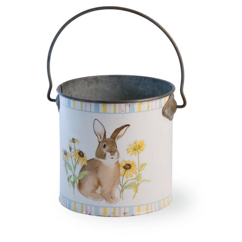 Bunny In Flowers Pail