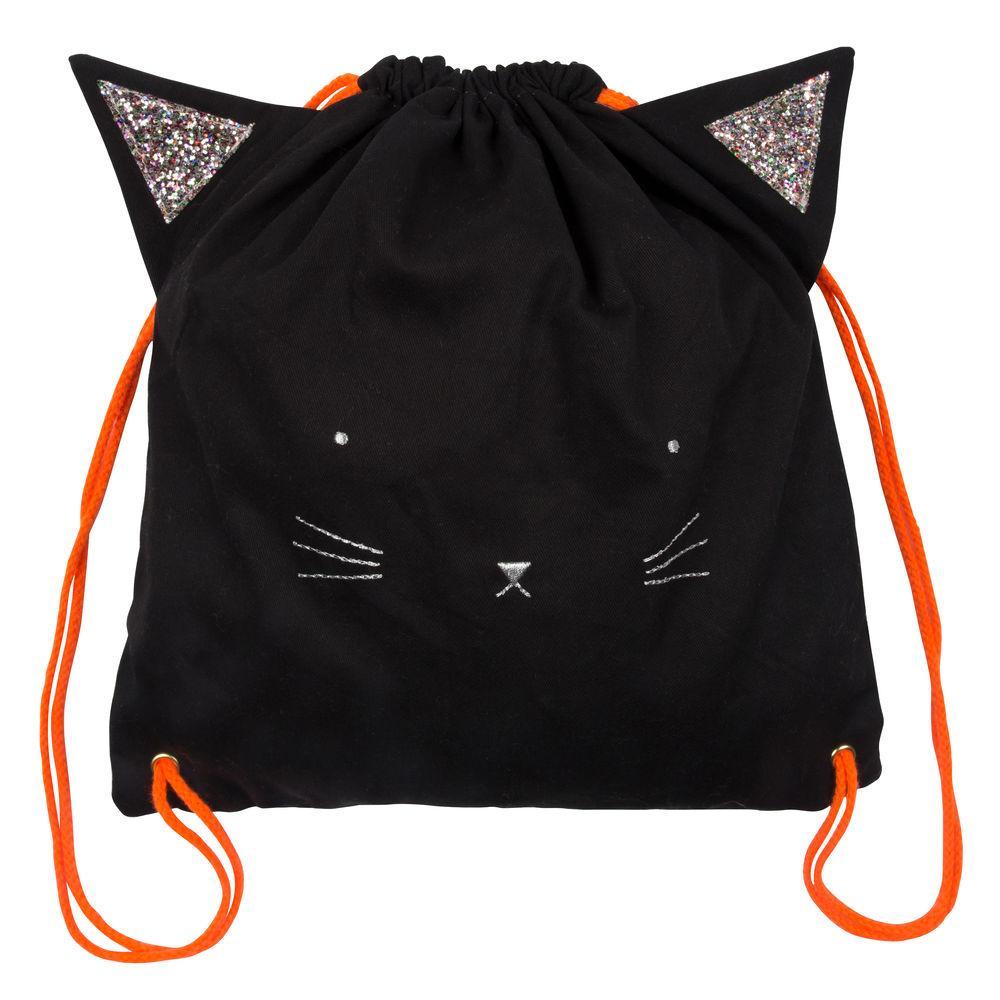 Halloween Cat Drawstring Backpack