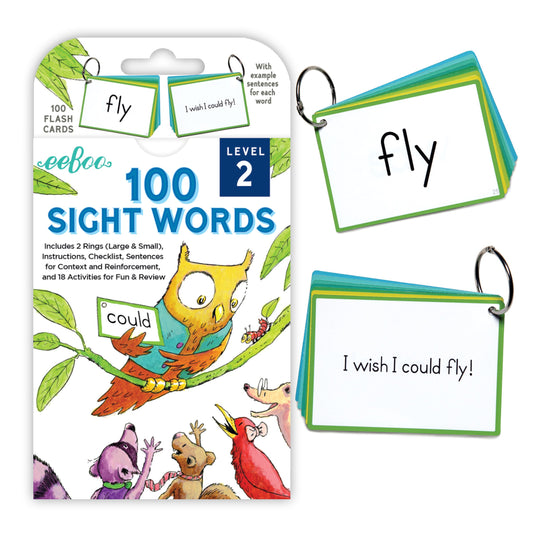 100 Sight Words Flash Cards, Level 2